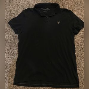 American Eagle black polo